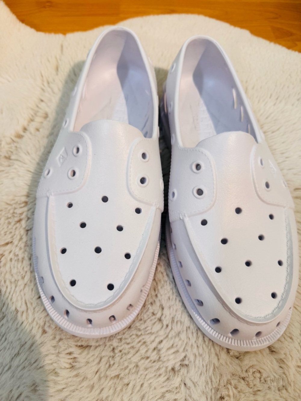 SPERRY Top-Sider White A/O Float Boat Waterproof Slip On Shoes Unisex Women’s 10